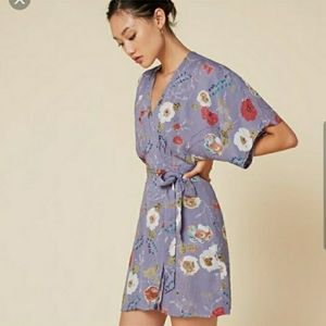 RARE Reformation Tahara Kimono Wrap floral Dress